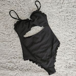 Black cutout bathing suit